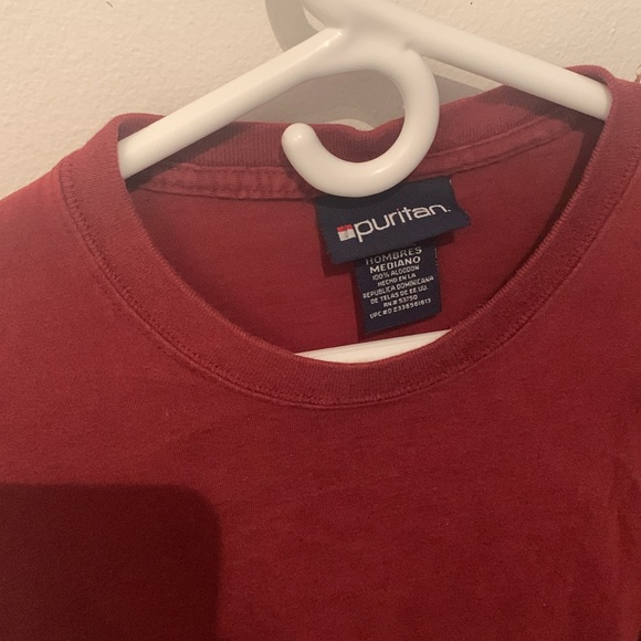 Stylish Puritan Dark Red 100% Soft Cotton Crewneck Sweater SZ Medium - Picture 3 of 7